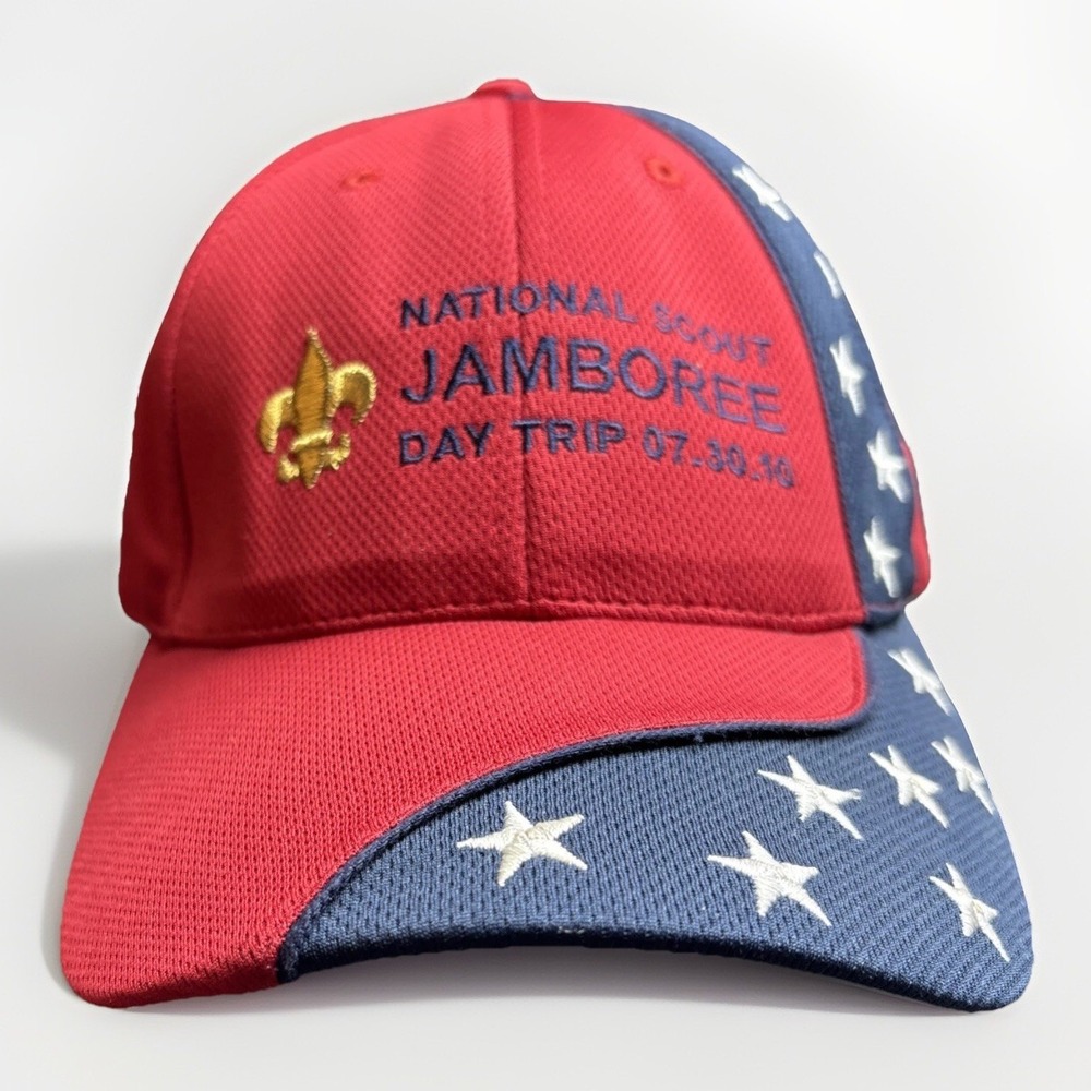 National Boy Scout Jamboree 2010 Hat Fleur de Lis Stars Ball Cap Raleigh NC